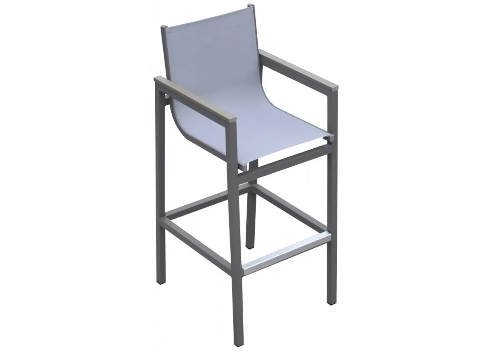 Armen Living Marina Gray Patio Barstool