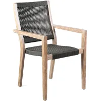 Armen Living Madsen Outdoor Teak Dining Chairs