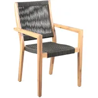 Armen Living Madsen Outdoor Charcoal Dining Chairs