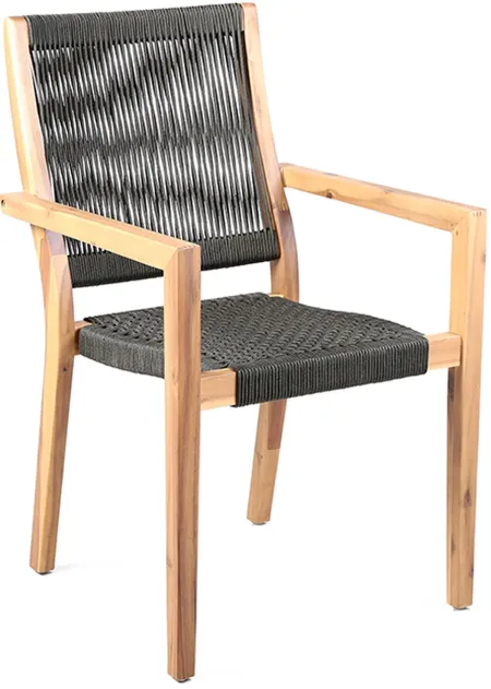 Armen Living Madsen Outdoor Charcoal Dining Chairs