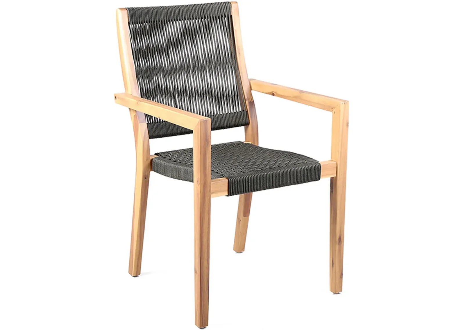 Armen Living Madsen Outdoor Charcoal Dining Chairs