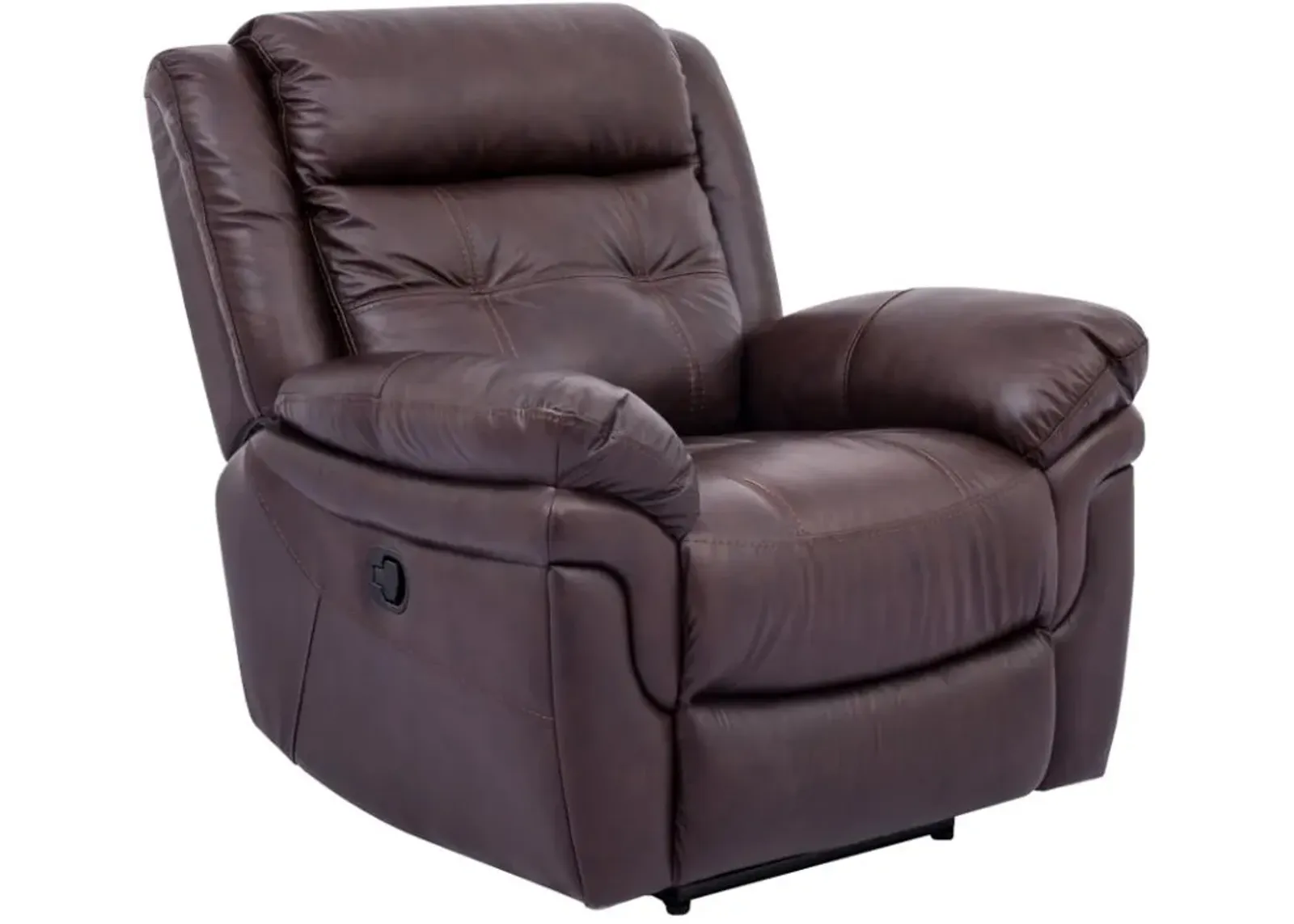 Armen Living Marcel Dark Brown Manual Recliner Chair 