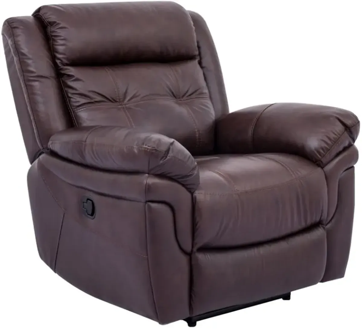 Armen Living Marcel Dark Brown Manual Recliner Chair 