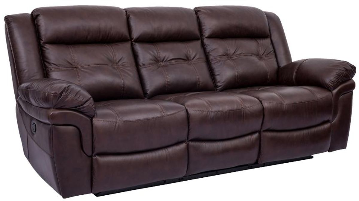 Armen Living Marcel Dark Brown Manual Reclining Sofa 