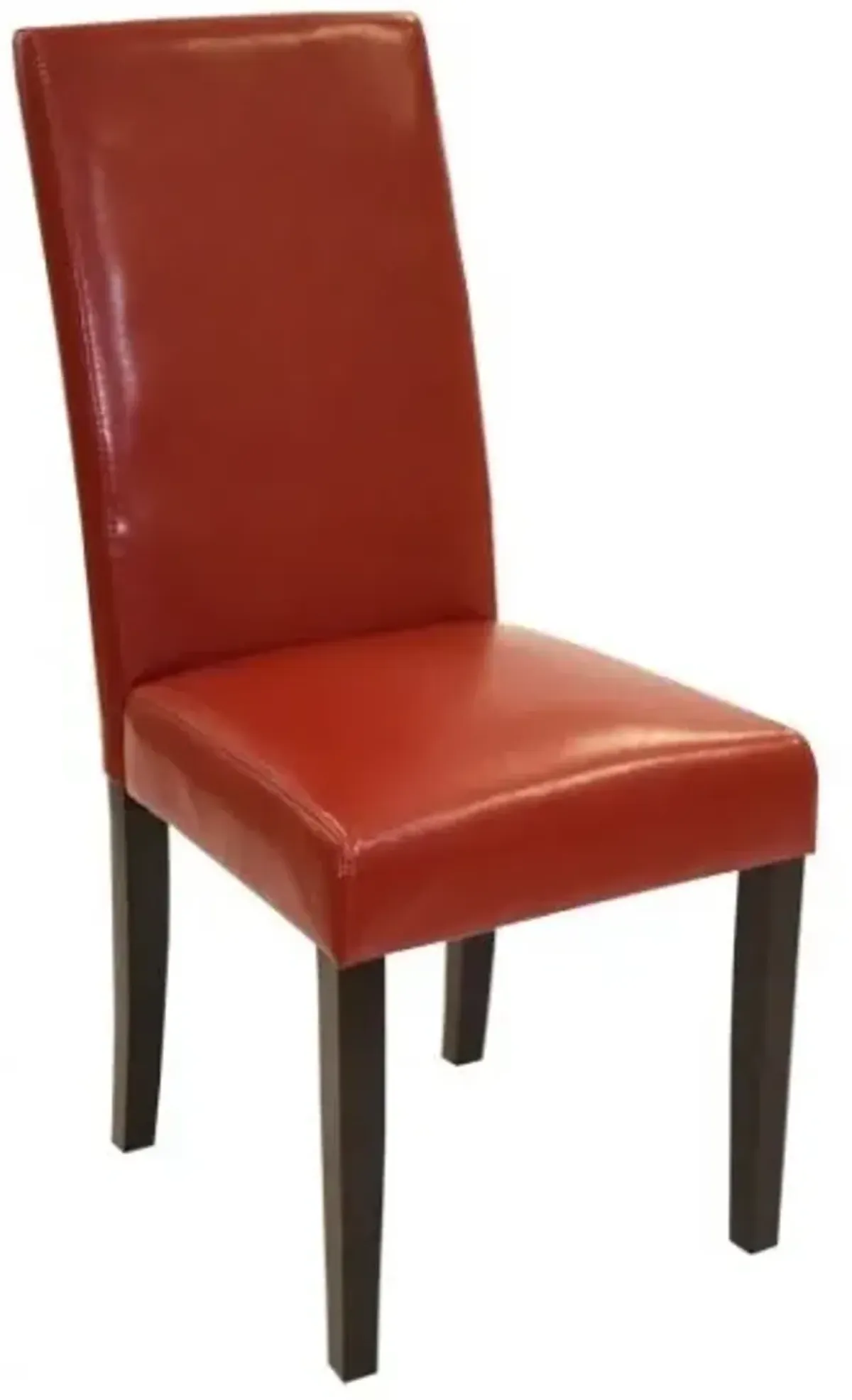 Armen Living MD-014 2-Piece Red Bonded Leather Dining Chairs