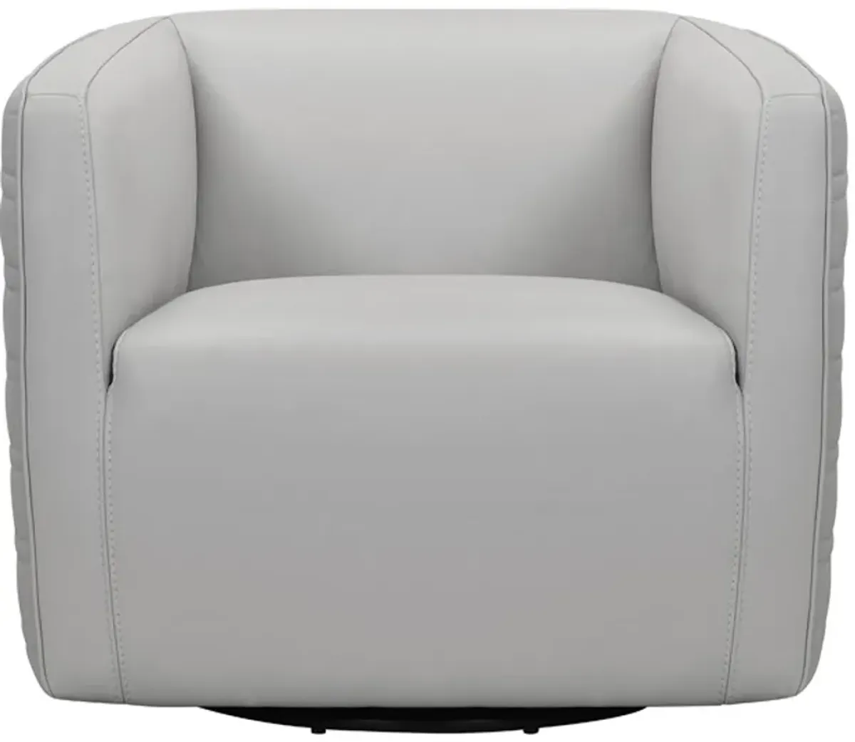 Armen Living Melanie Dove Gray Swivel Barrel Chair