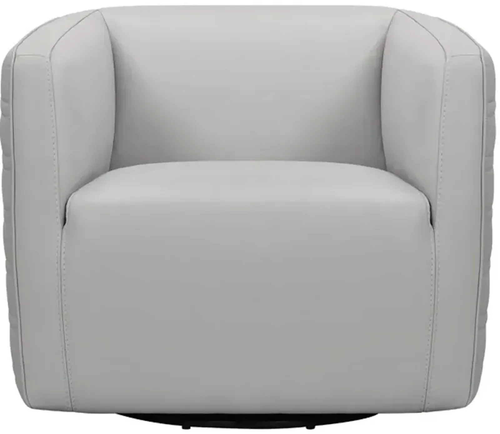 Armen Living Melanie Dove Gray Swivel Barrel Chair