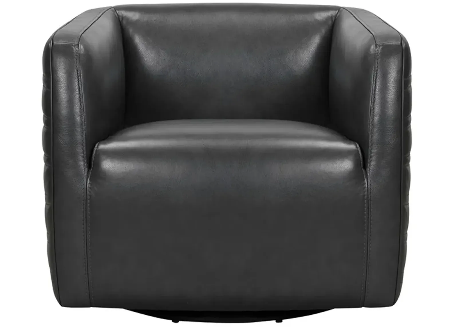 Armen Living Melanie Pewter Swivel Barrel Chair