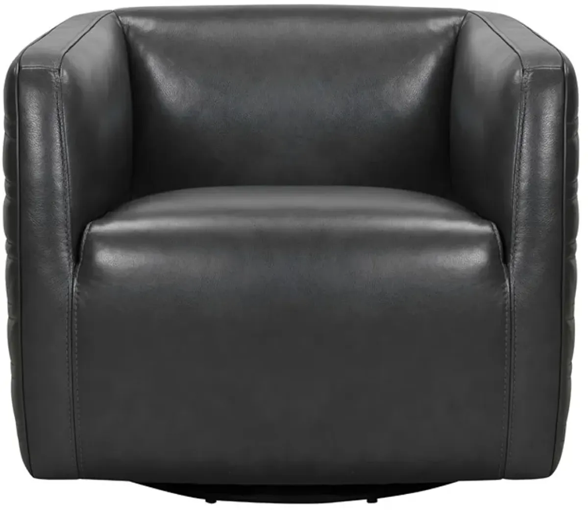 Armen Living Melanie Pewter Swivel Barrel Chair