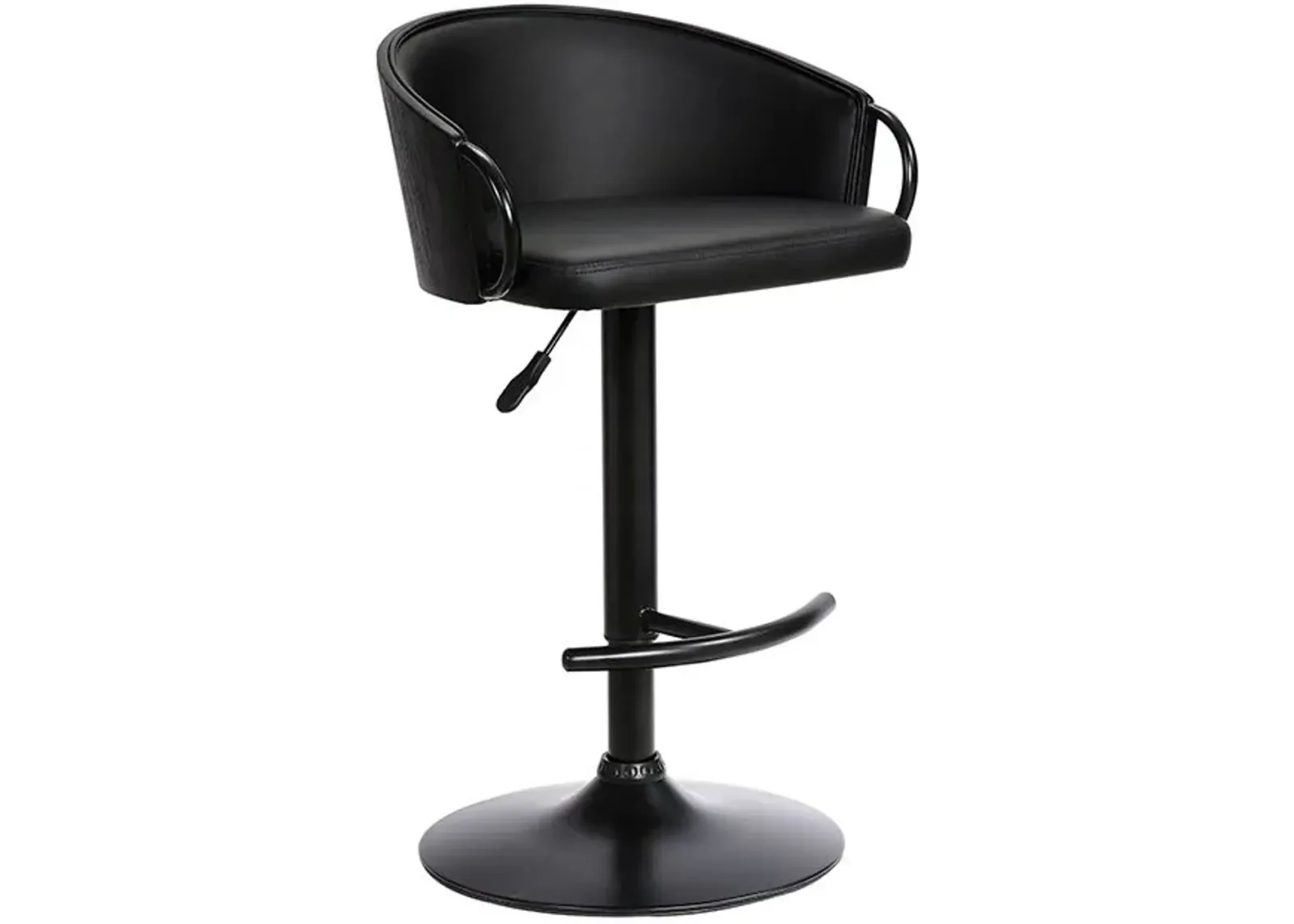 Armen Living Montego Black Adjustable Swivel Bar Stool