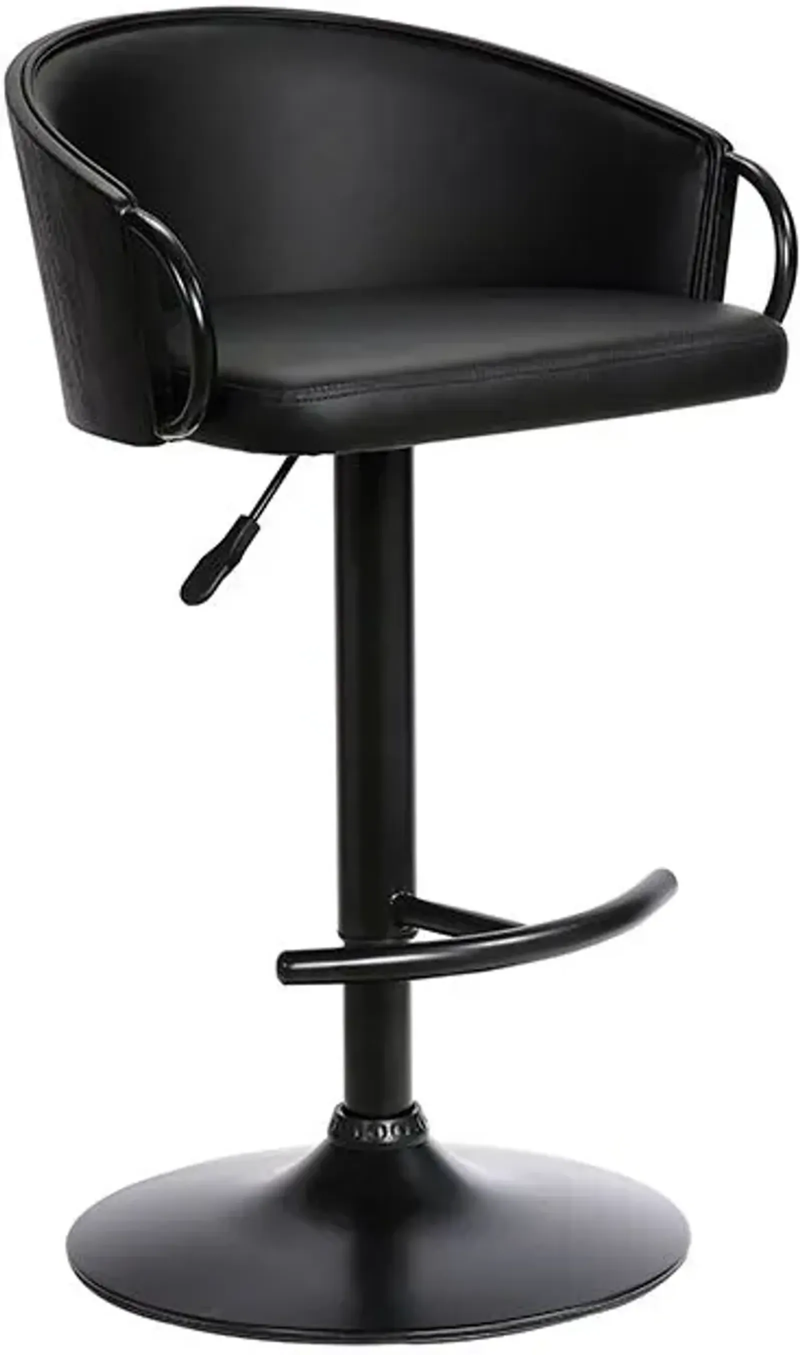 Armen Living Montego Black Adjustable Swivel Bar Stool