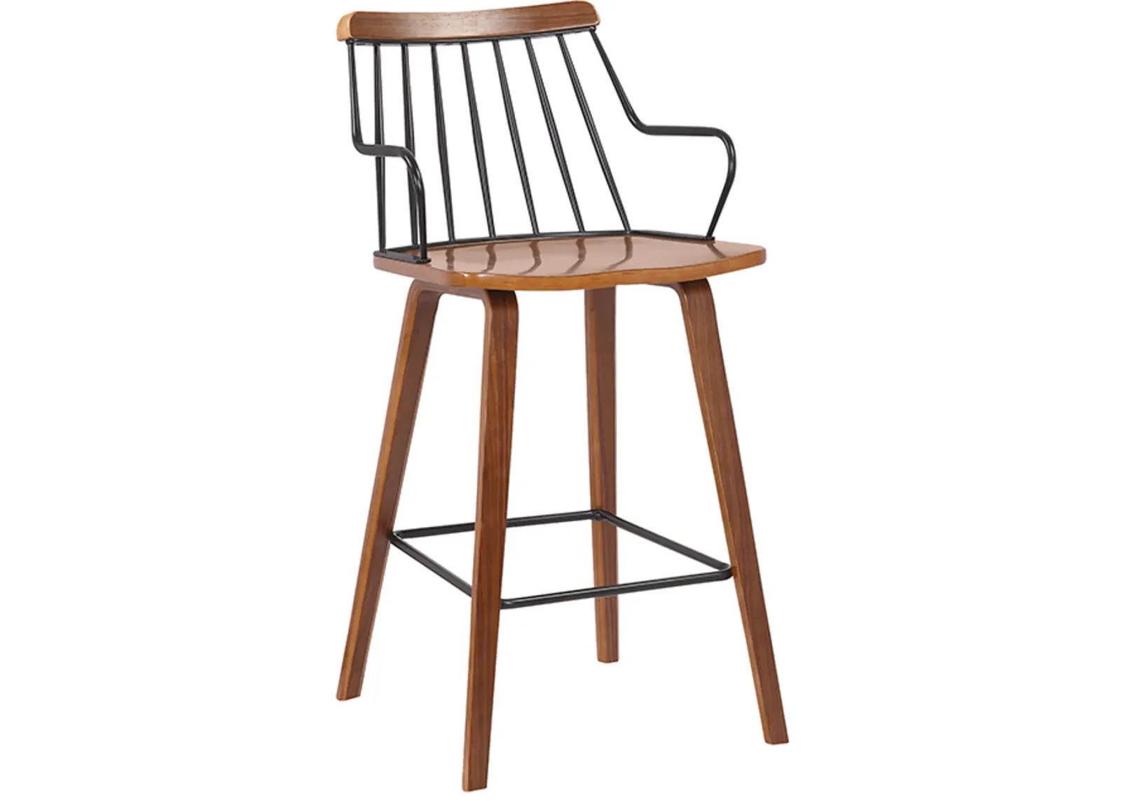 Armen Living Micah Walnut 26" Counter Stool