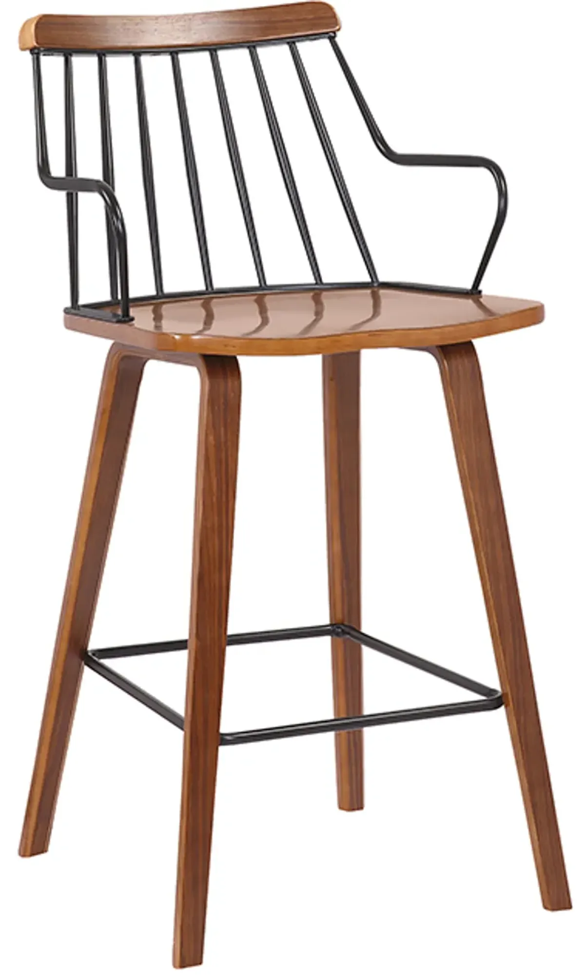 Armen Living Micah Walnut 26" Counter Stool