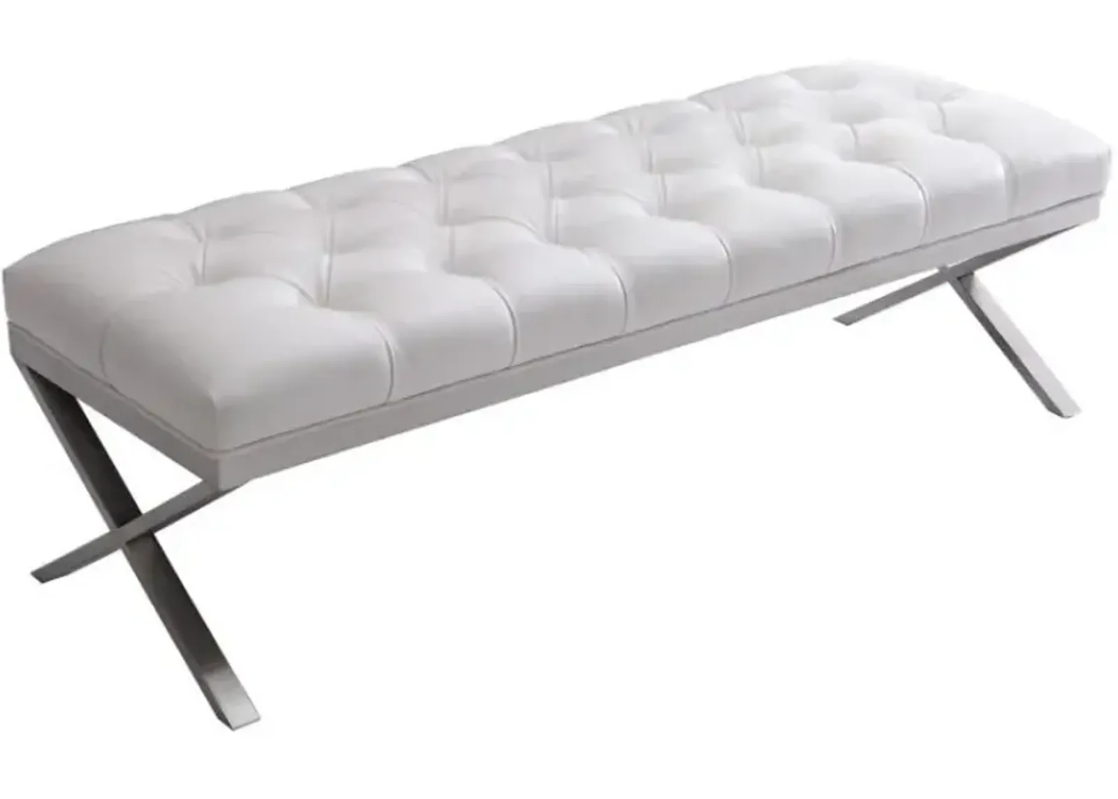 Armen Living Milo White Bench