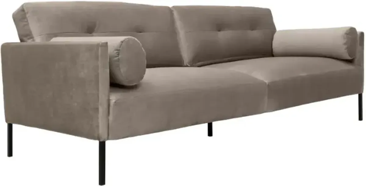 Armen Living Michalina Fossil Gray Velvet Sofa