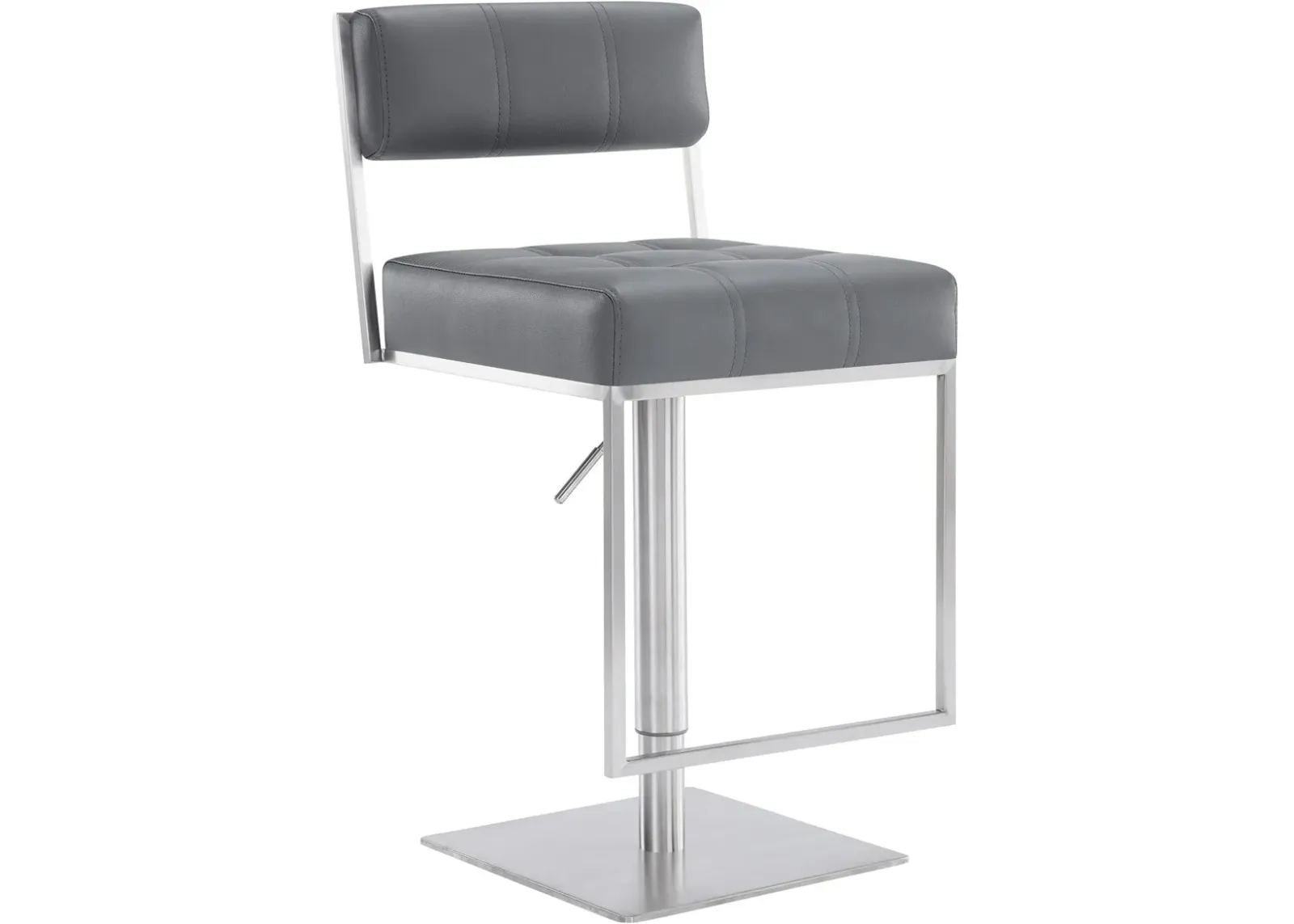 Armen Living Michele Grey Swivel Bar Stool