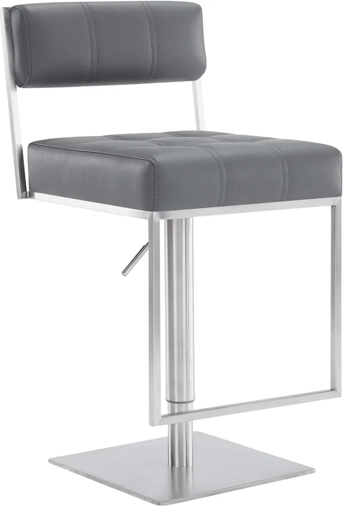 Armen Living Michele Grey Swivel Bar Stool