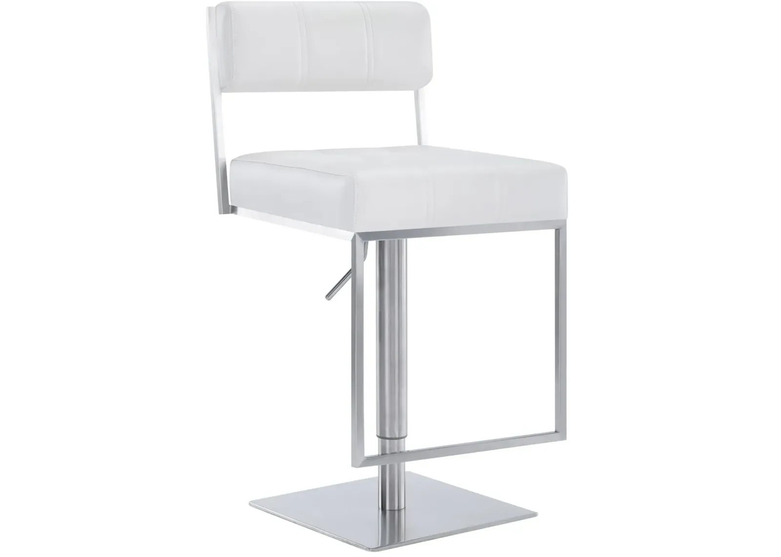 Armen Living Michele White Swivel Bar Stool