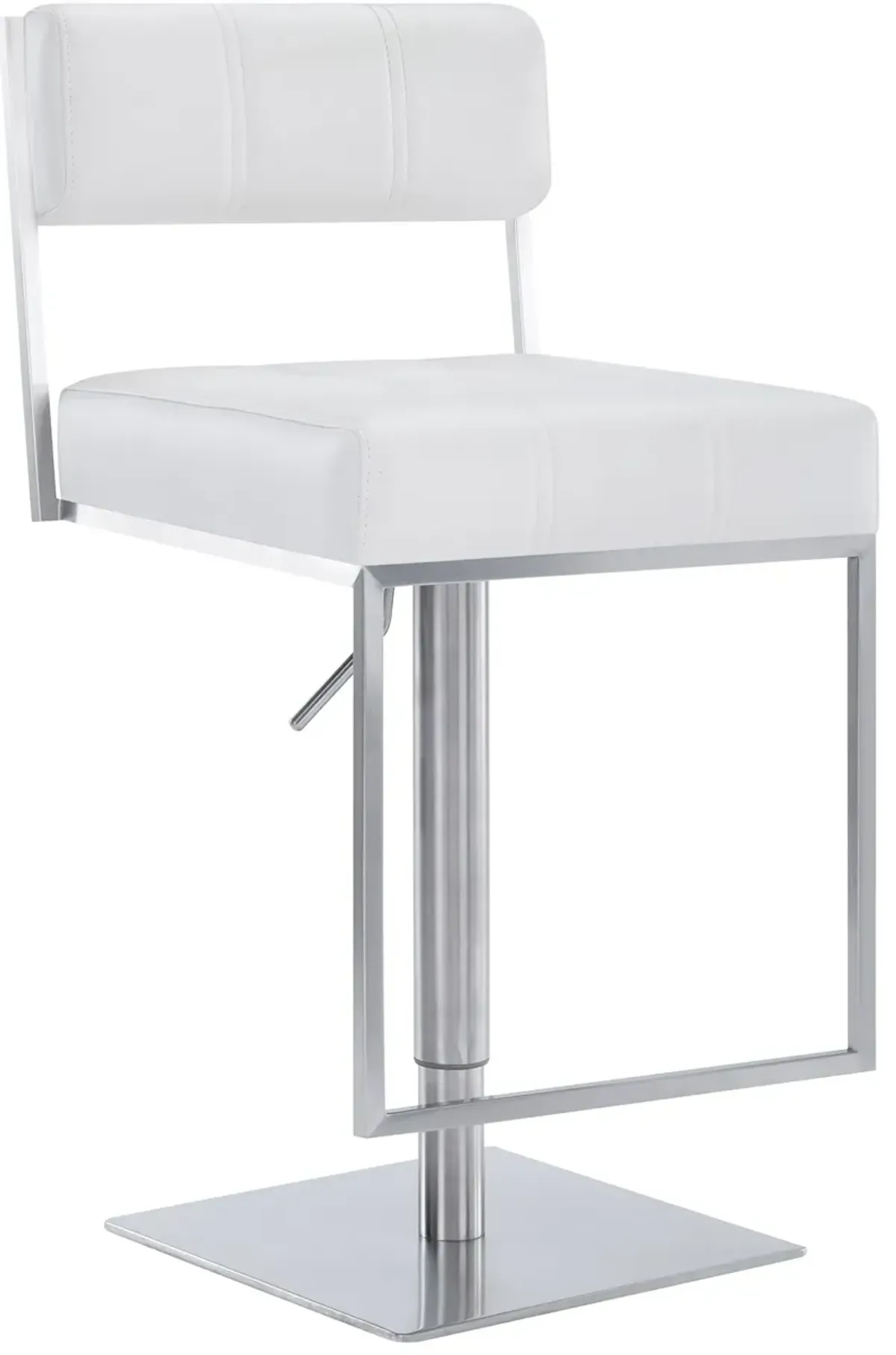 Armen Living Michele White Swivel Bar Stool