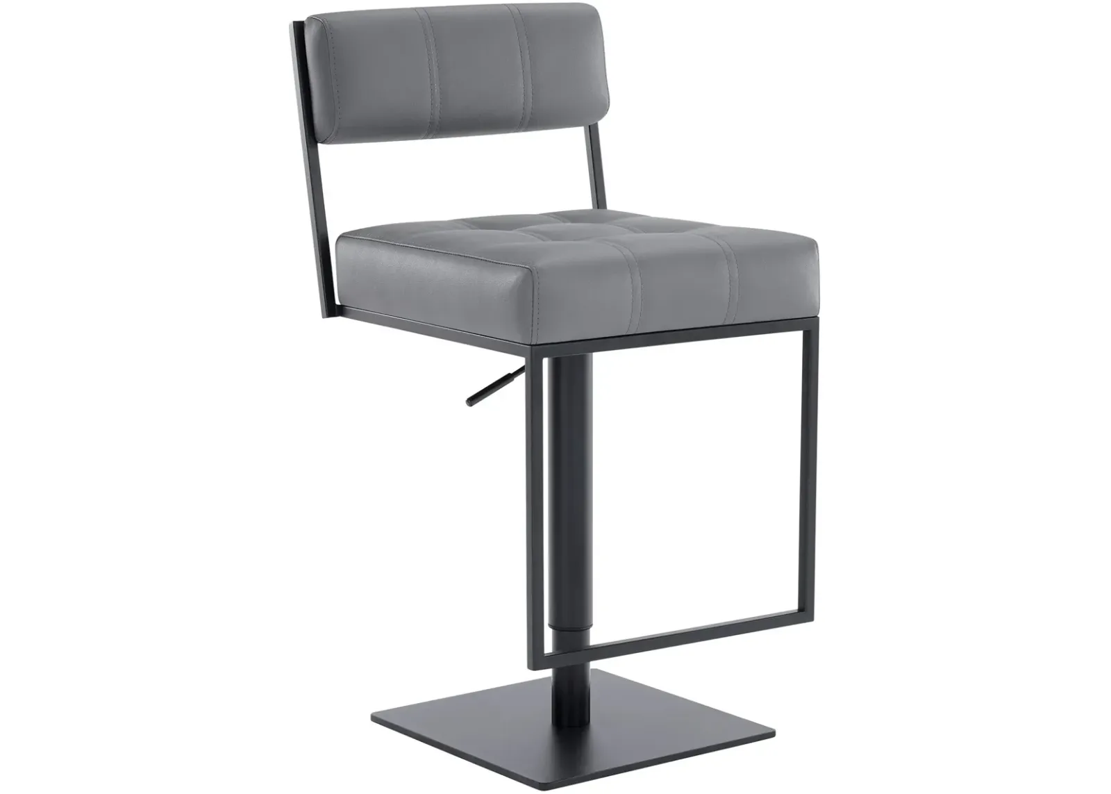 Armen Living Michele Grey Swivel Bar Stool