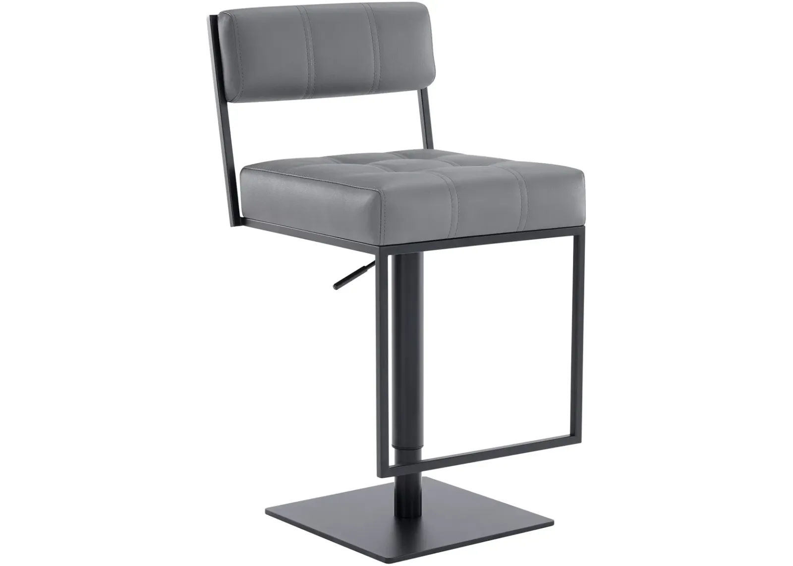 Armen Living Michele Grey Swivel Bar Stool