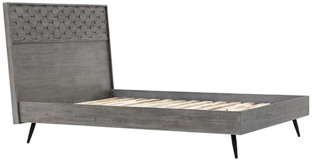 Armen Living Makena Grey Queen Platform Bed 