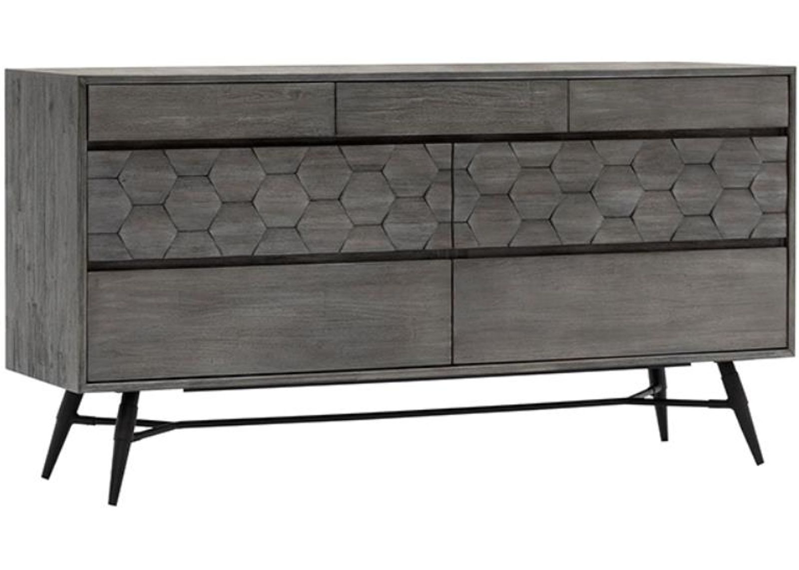 Armen Living Makena Black/Tundra Grey Dresser 