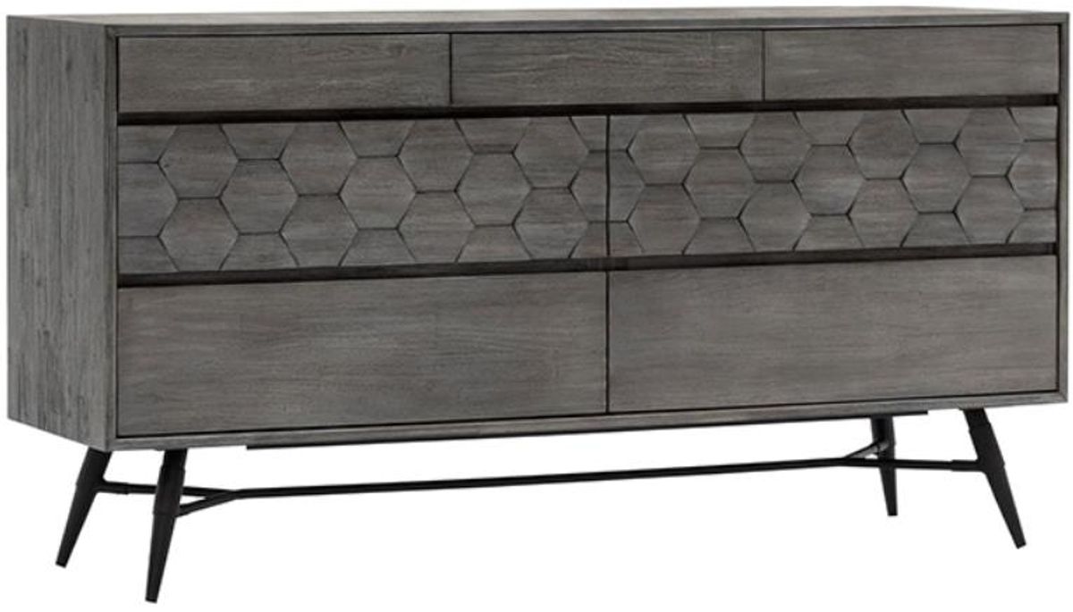 Armen Living Makena Black/Tundra Grey Dresser 