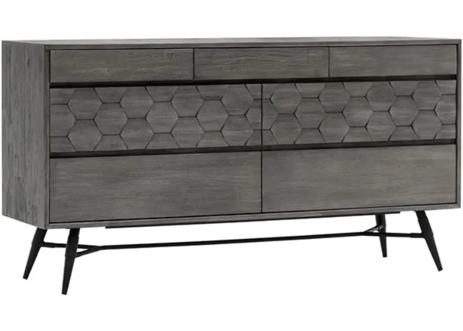 Armen Living Makena Black/Tundra Grey Dresser 