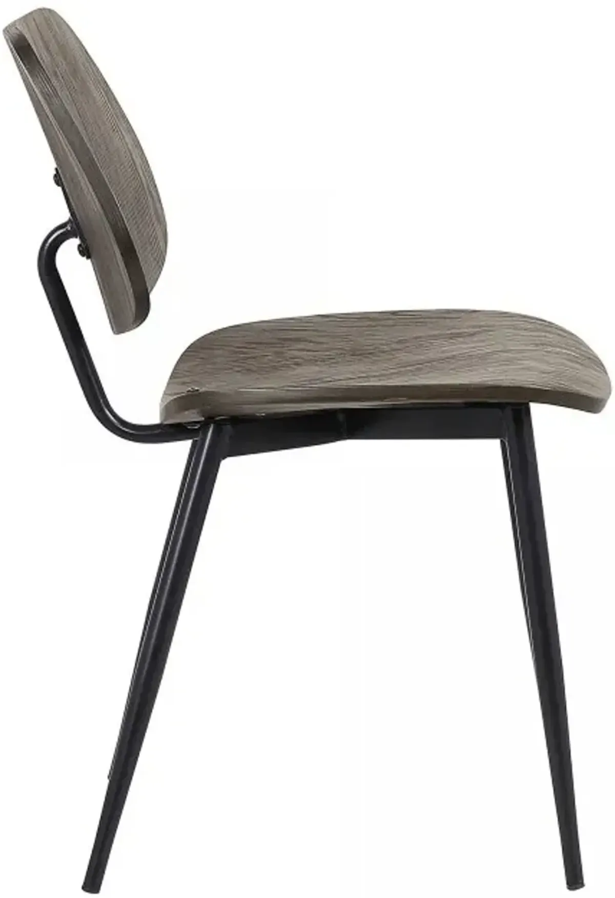 Armen Living Miki 2-Piece Walnut Dining Accent Chairs
