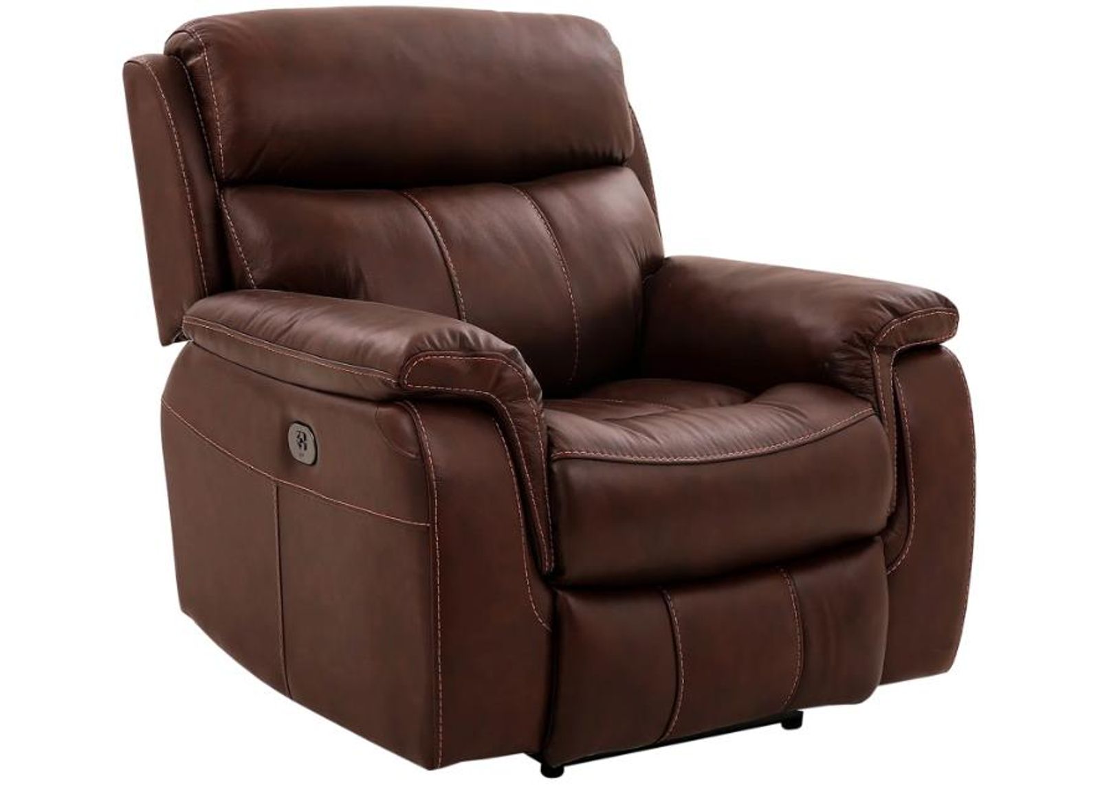 Armen Living Montague Brown Power Headrest and Lumbar Support Recliner Chair