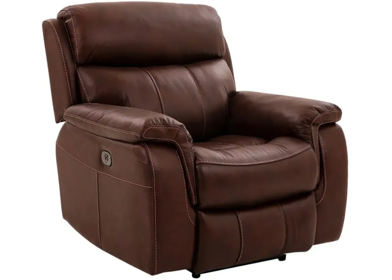 Armen Living Montague Brown Power Headrest and Lumbar Support Recliner Chair