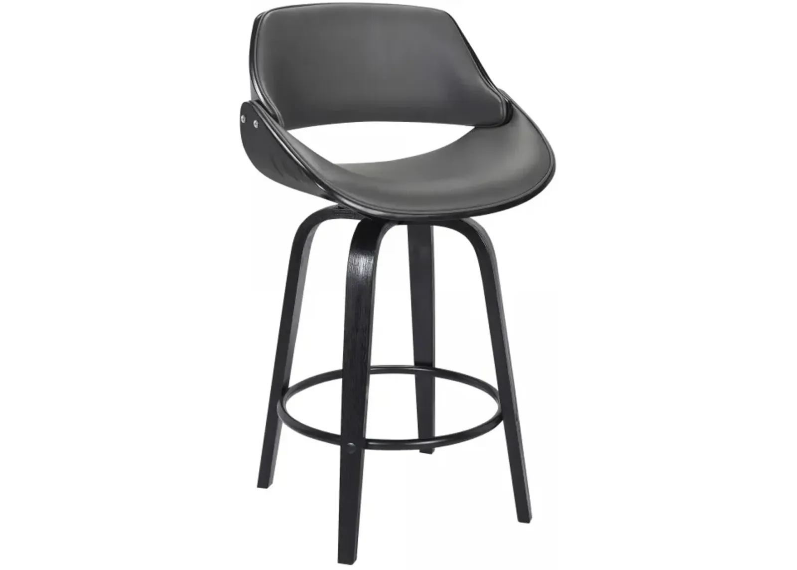 Armen Living Mona Gray 26" Swivel Counter Stool