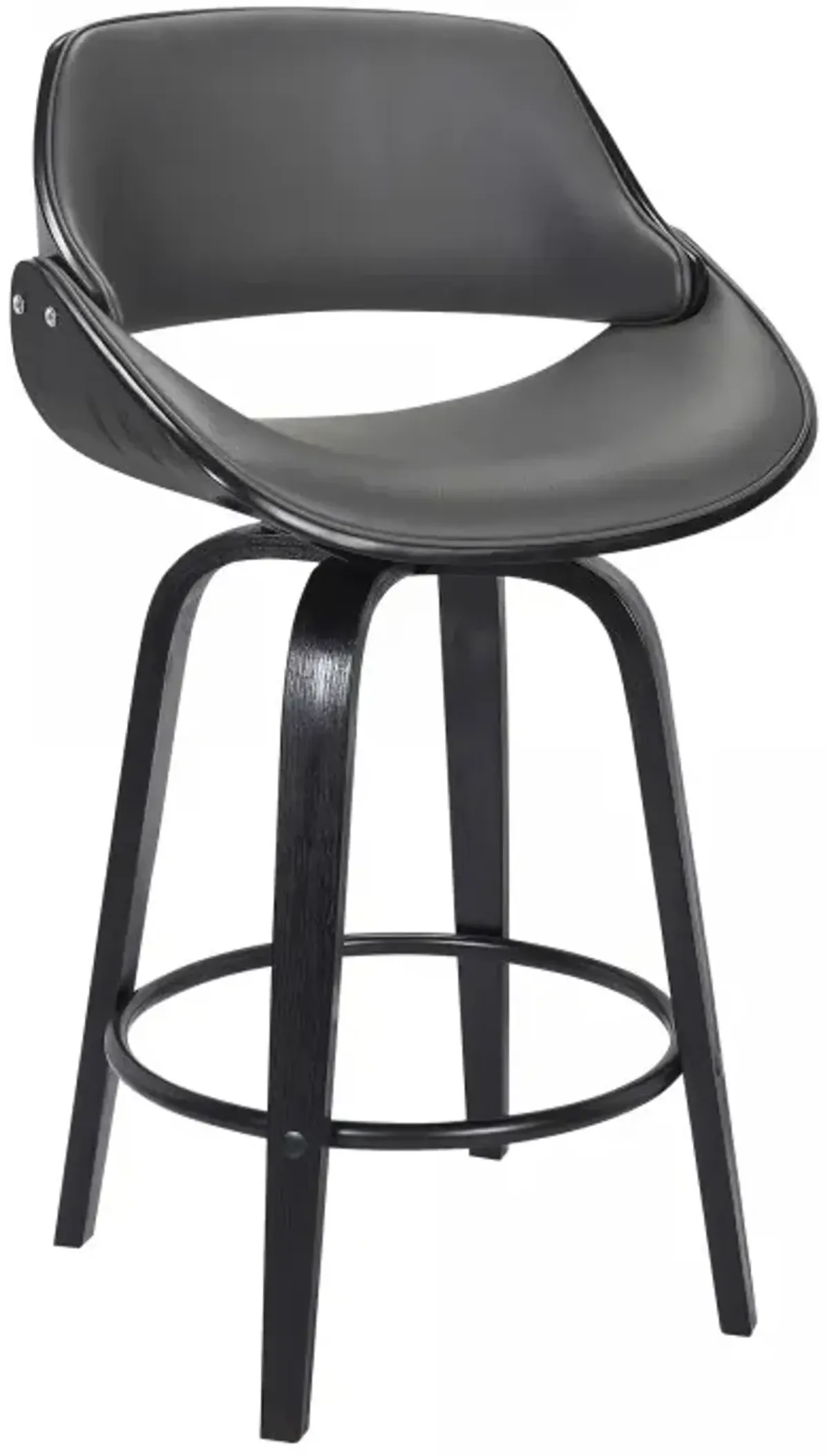 Armen Living Mona Gray 26" Swivel Counter Stool