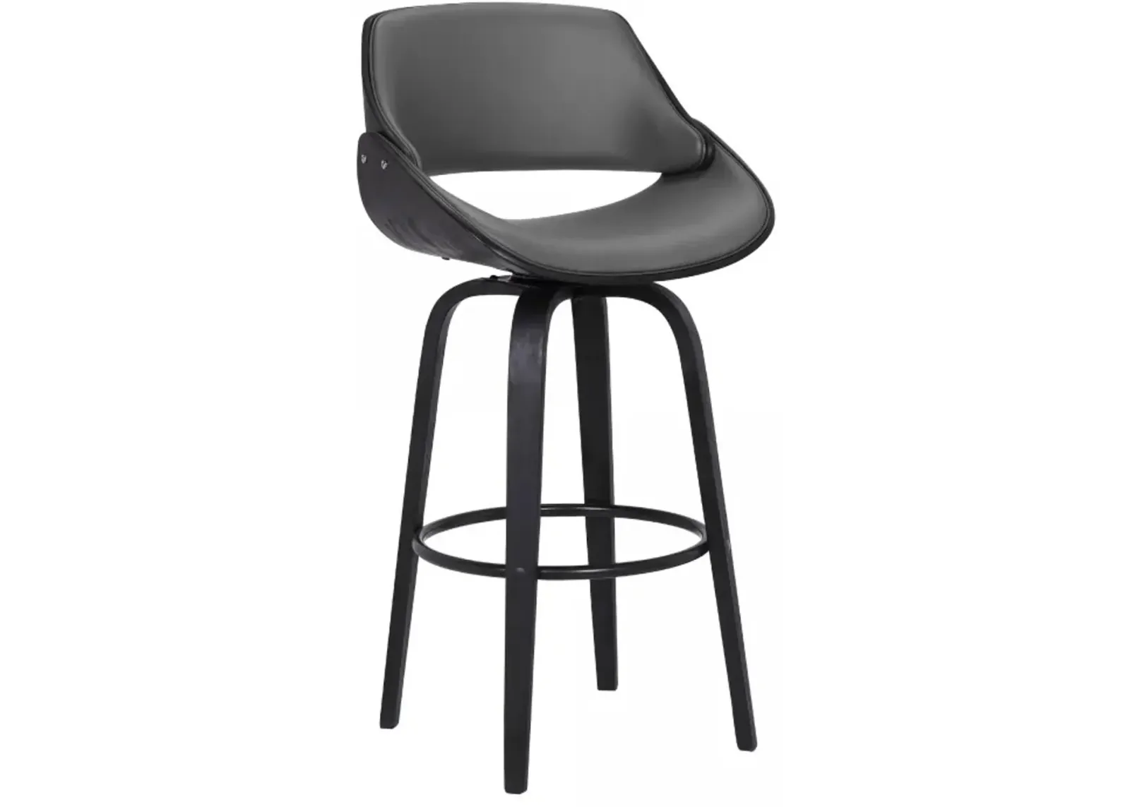 Armen Living Mona Gray 30" Swivel Bar Stool