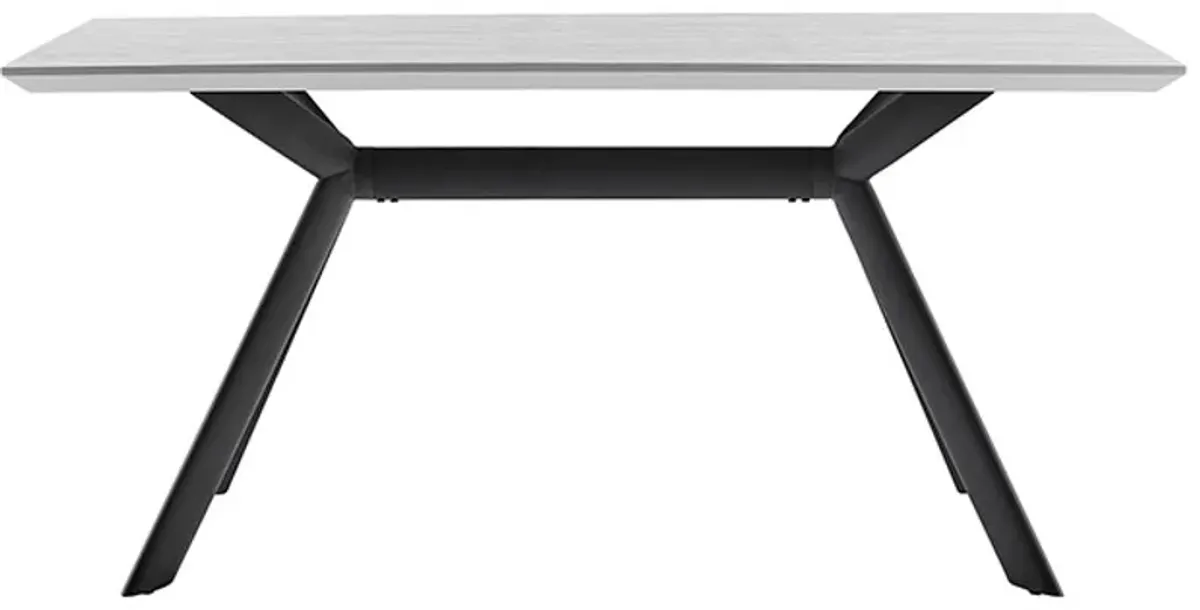 Armen Living Margot Light Gray/Black Dining Table