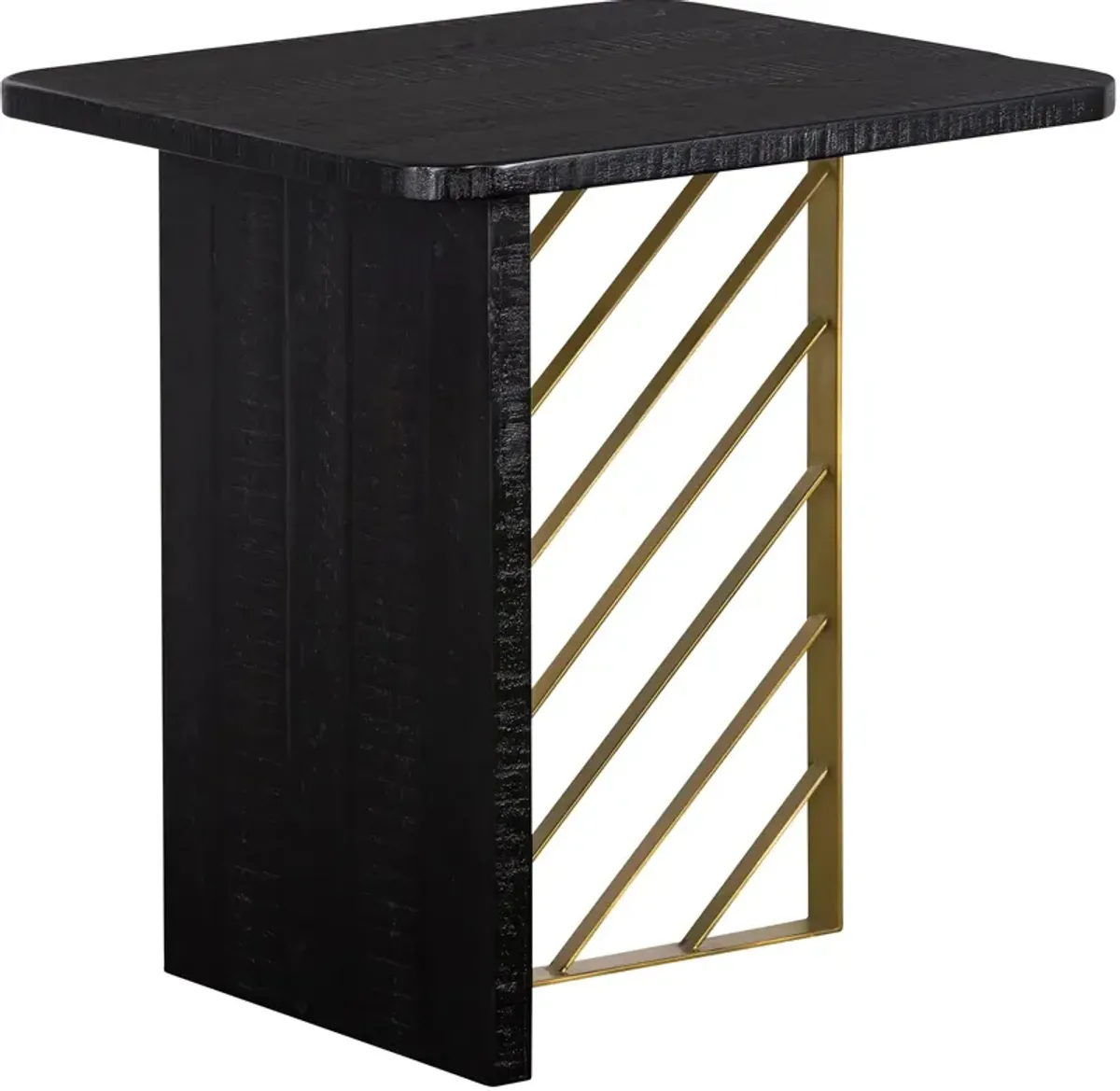 Armen Living Monaco Black End Table