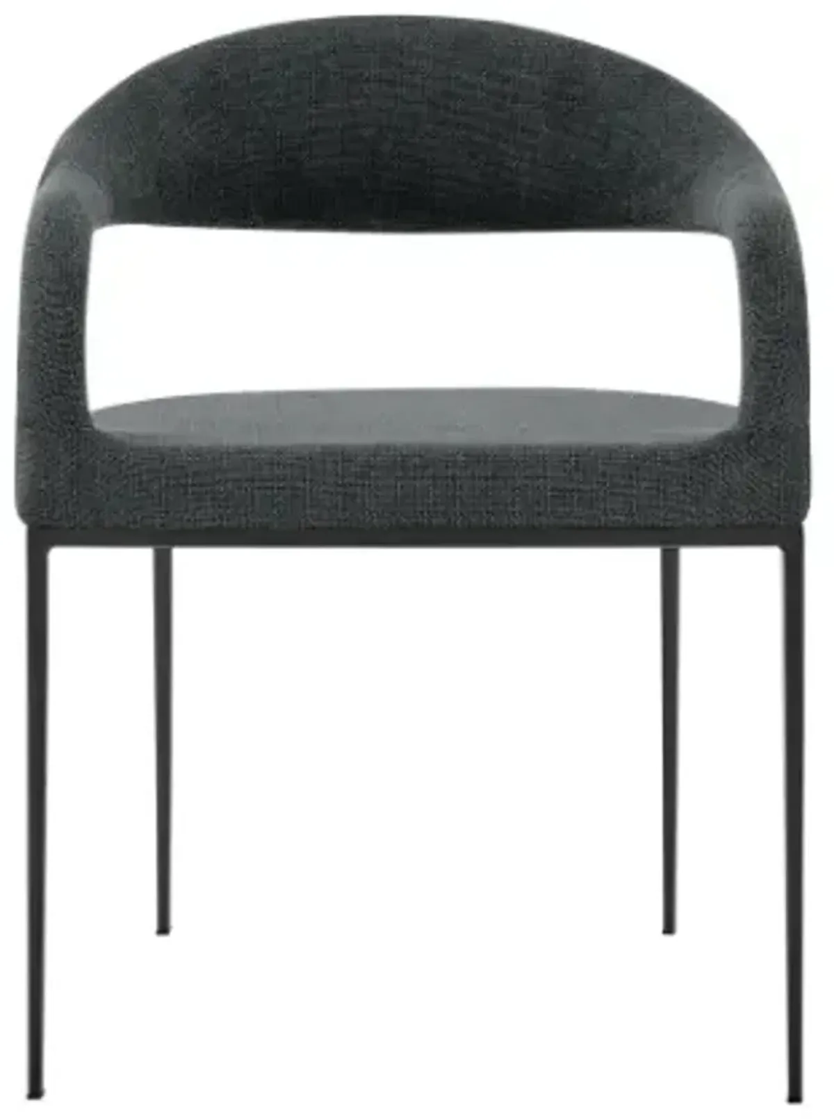 Armen Living Morgan 2-Piece Black Dining Chair Set