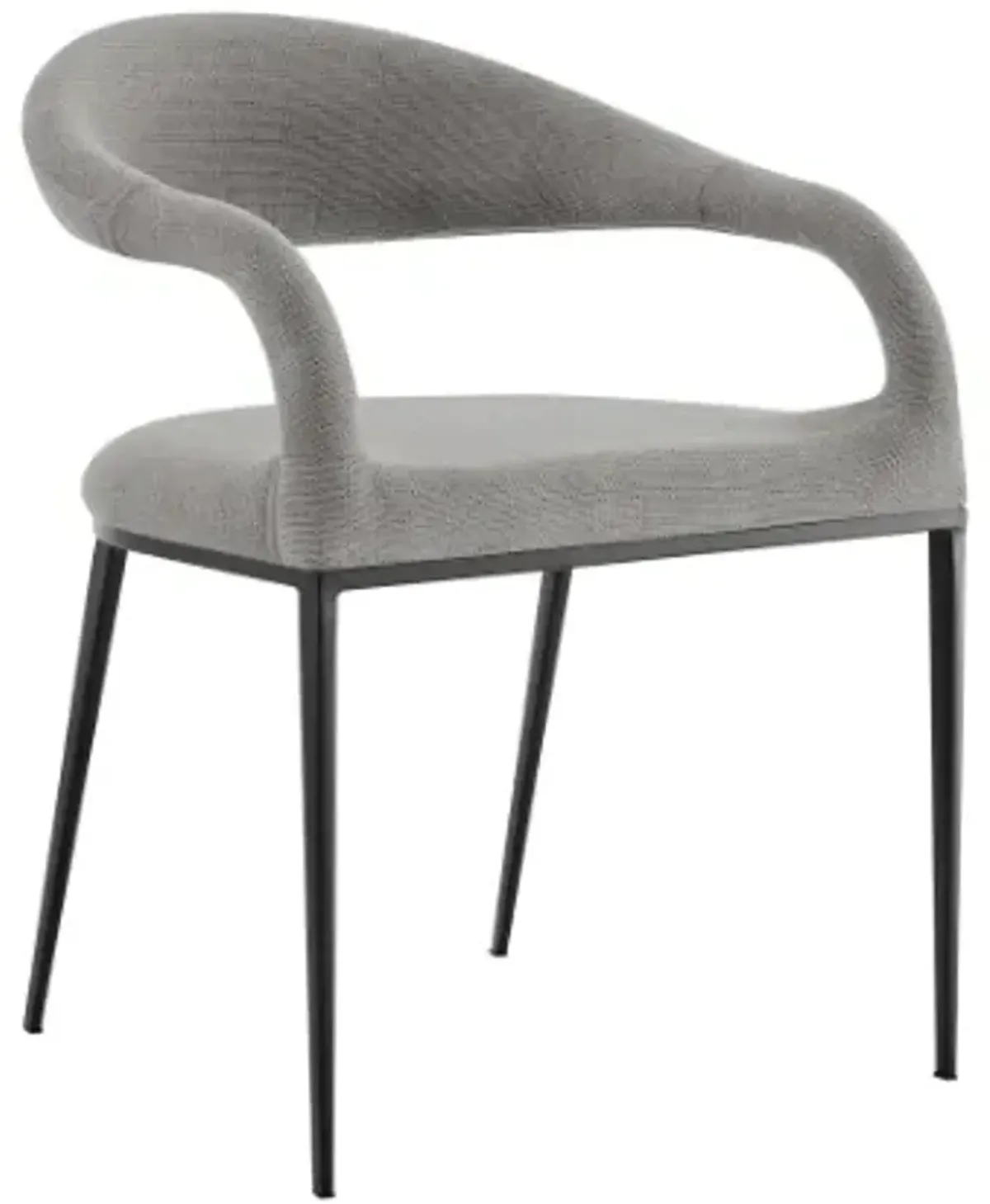 Armen Living Morgan 2-Piece Gray Dining Chair Set