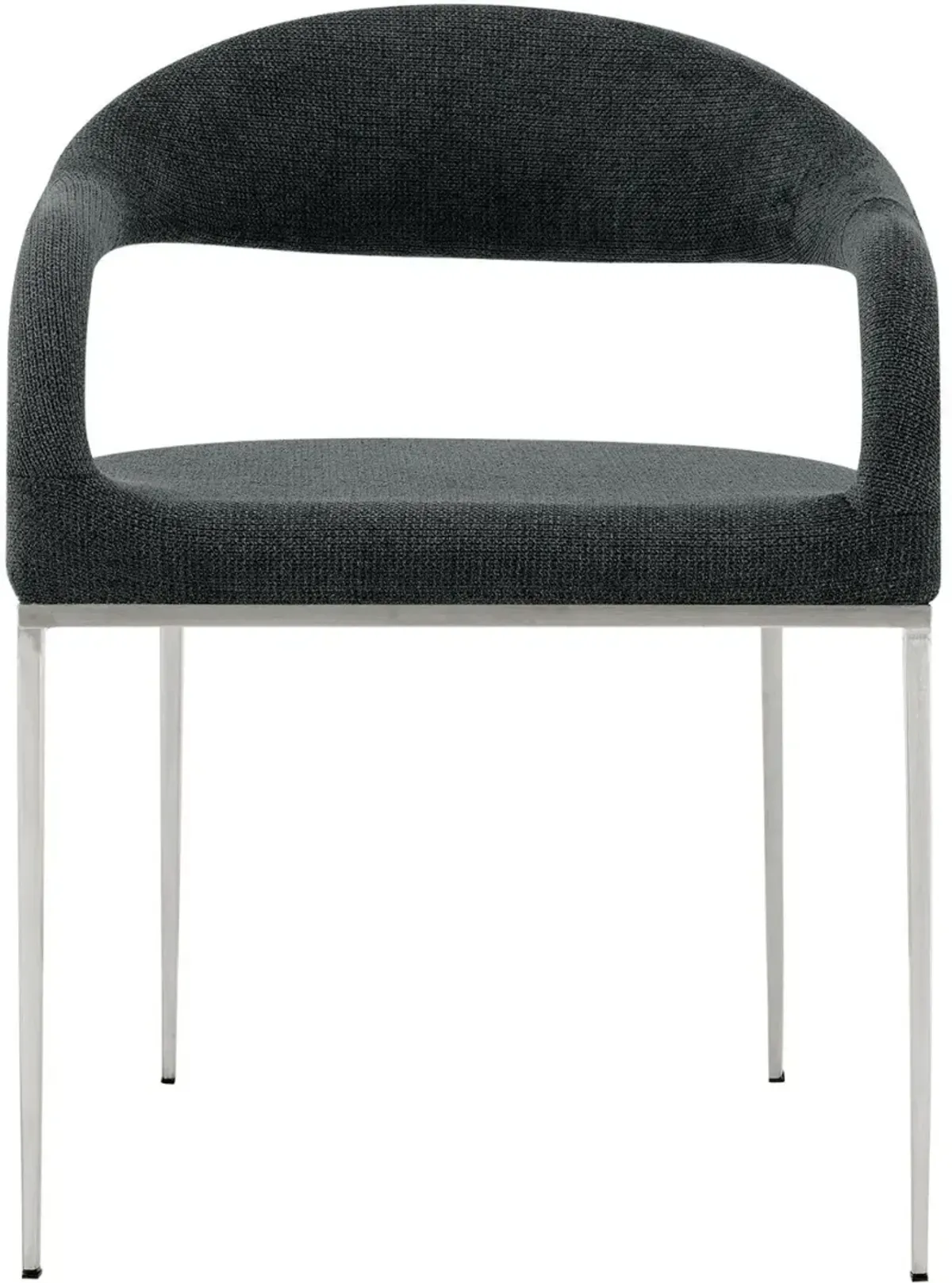 Armen Living Morgan 2-Piece Charcoal Dining Chair Set