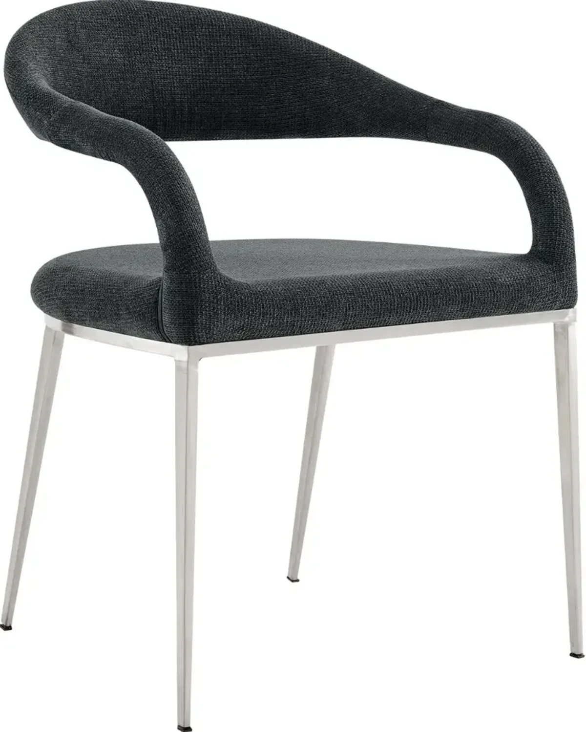 Armen Living Morgan 2-Piece Charcoal Dining Chair Set