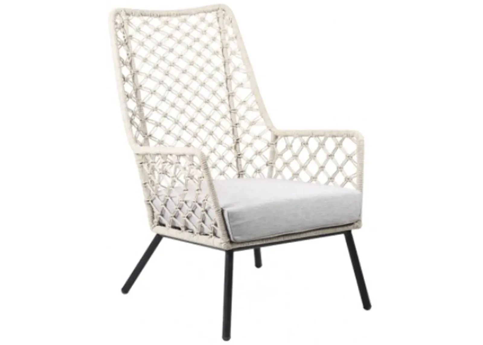 Armen Living Marco White Lounge Chair