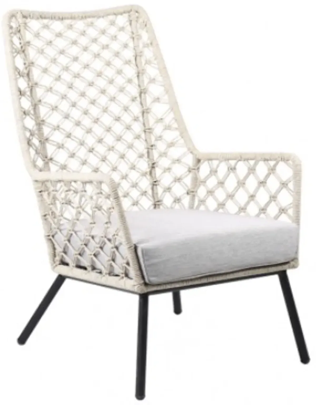 Armen Living Marco White Lounge Chair