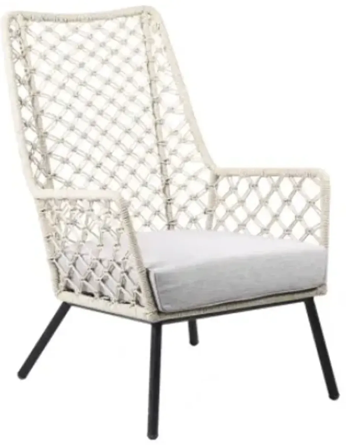 Armen Living Marco White Lounge Chair