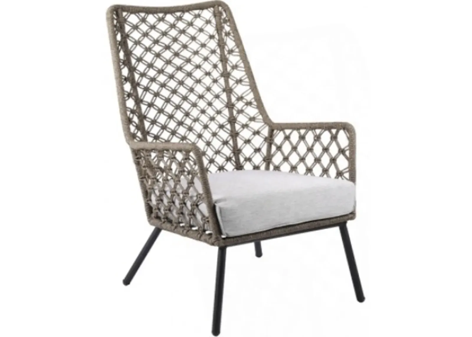 Armen Living Marco Truffle/Gray Lounge Chair