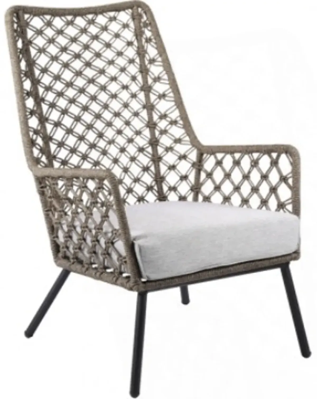 Armen Living Marco Truffle/Gray Lounge Chair