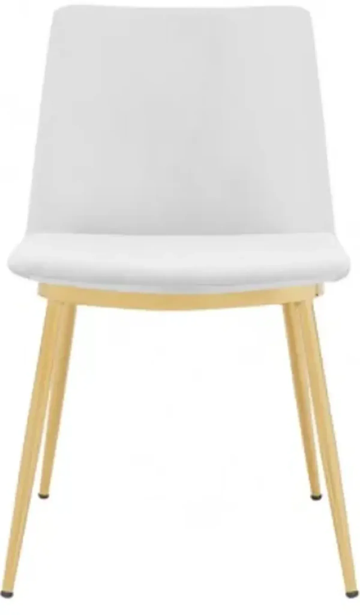 Armen Living Messina 2-Piece White Dining Chairs