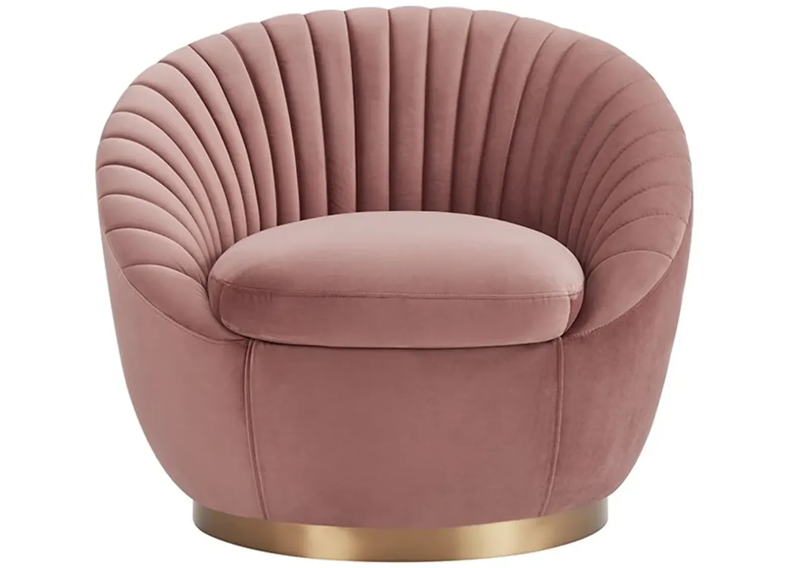 Armen Living Mitzy Blush Swivel Accent Chair