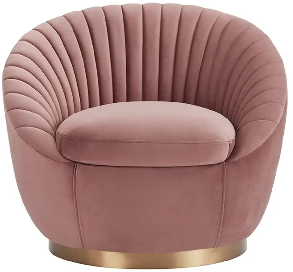 Armen Living Mitzy Blush Swivel Accent Chair