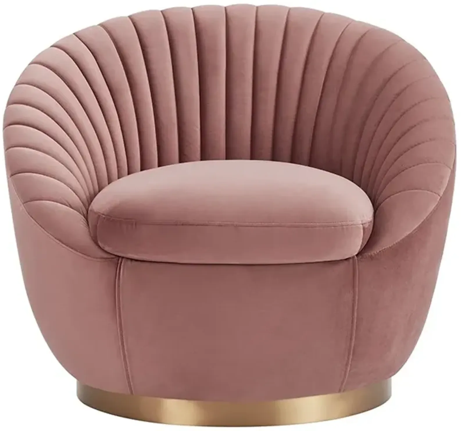 Armen Living Mitzy Blush Swivel Accent Chair